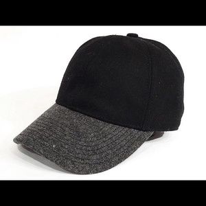 NWT JCrew wool baseball hat black grey gray